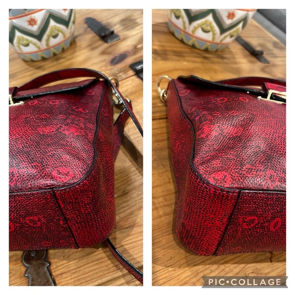 HENRI BENDEL NWOT The Whitney Lizard Messenger Bag w/ dust bag - Picture 15 of 16